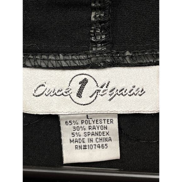 Once Again Cardigan Womens Large Black/White/Silver‎ Embroidered Open Front - Picture 4 of 6